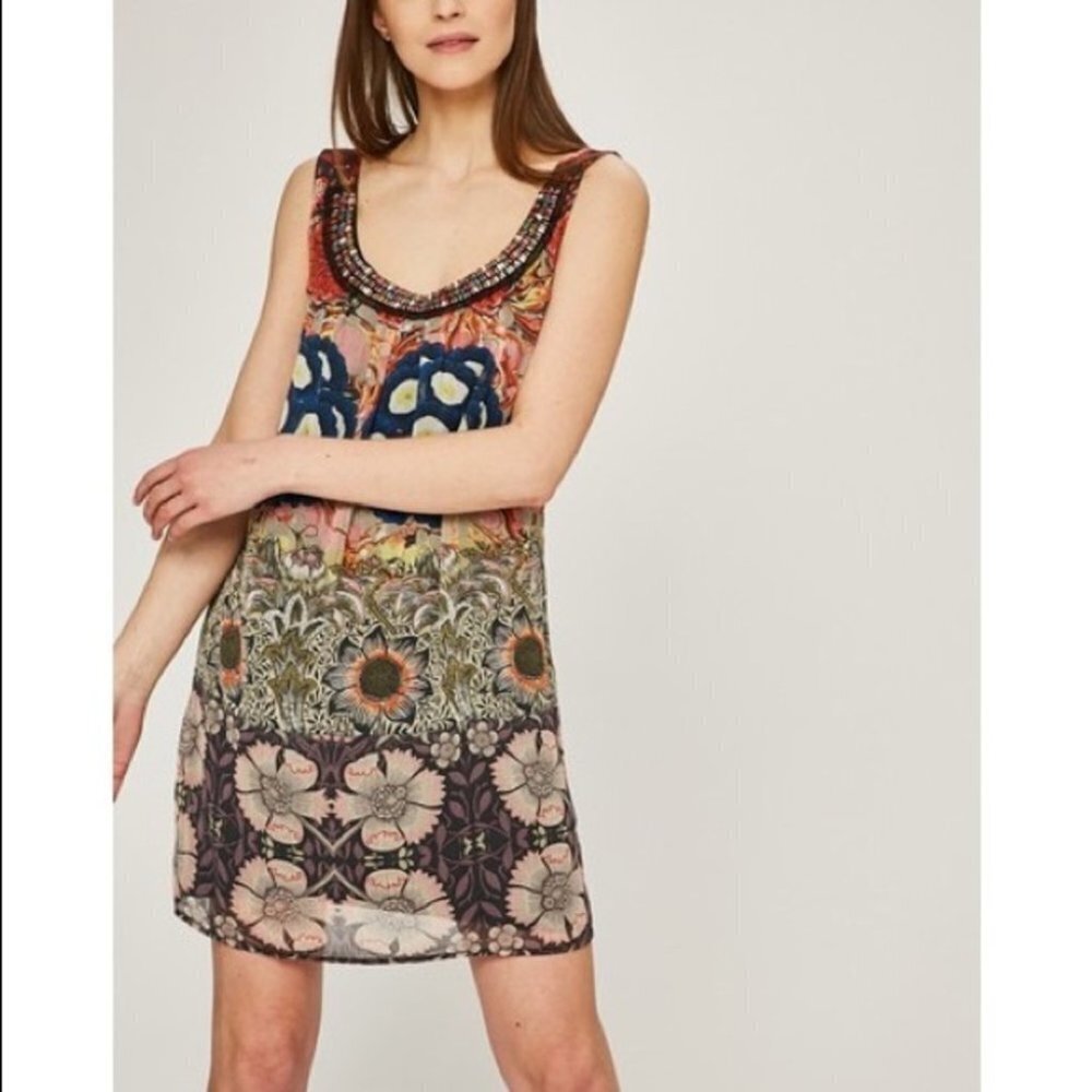 Desigual multicolor Francois’s mini sleeveless sheath dress in Large (EU 42)
